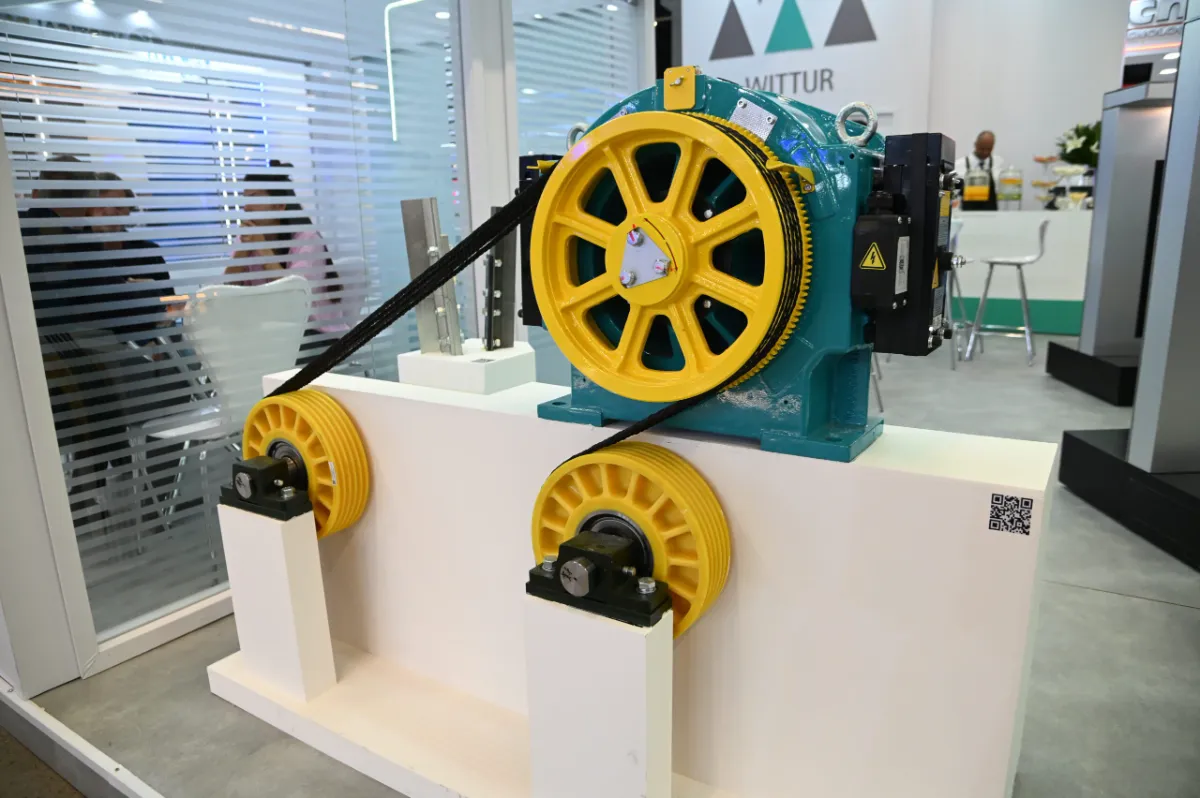 Traction machine on display